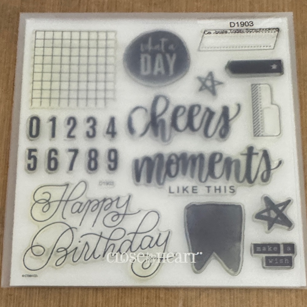 Close To My Heart Gray 'Cheers Moments' Clear Stamp Set